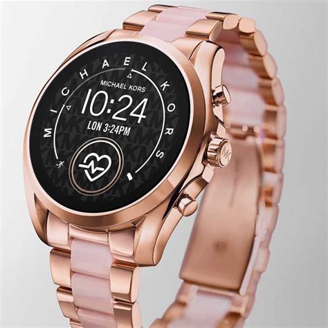 michael kors access bradshaw 2 rose gold-tone smartwatch